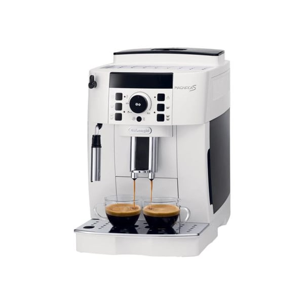 Espresso med kværn - De'Longhi - Magnifica ECAM 21.117.W - 1450W - 15 bar - Hvid