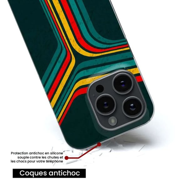 Tryckt silikonfodral kompatibelt med Xiaomi Redmi Note 13 Pro Plus 5G Retro-linjer