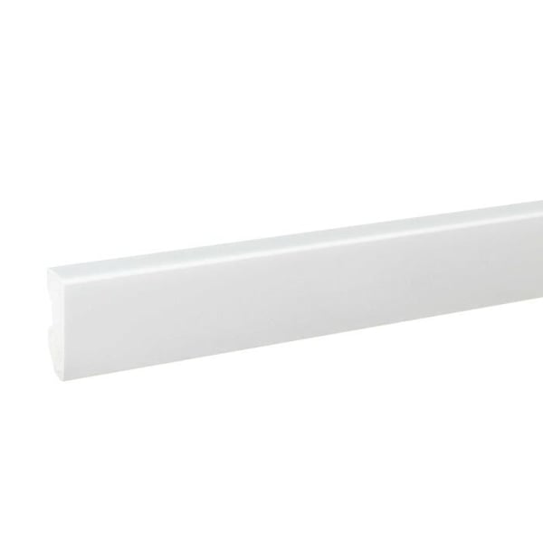 PROVISTON Sockel 16 x 40 x 2000 mm Modern fyrkantig sockel Högkvalitativ vit plast Sockel Vattentålig, rob...