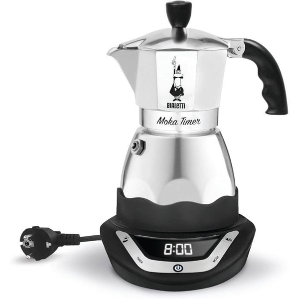 Sähkökahvinkeittimet - BIALETTI - MOKA TIMER - 3 kuppia - 120 ml - Ruostumaton teräs