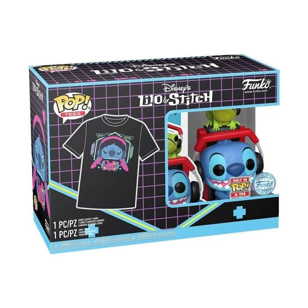 Funko - Lilo & Stitch - Set med Figuriner POP! & T-shirt Gmr Stitch med groda - L