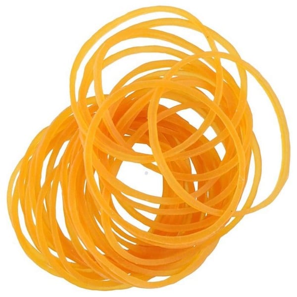 Gummiband - TOPWRITE - Pack om 200 - Ultra-resistenta - Flexibla - Brun färg