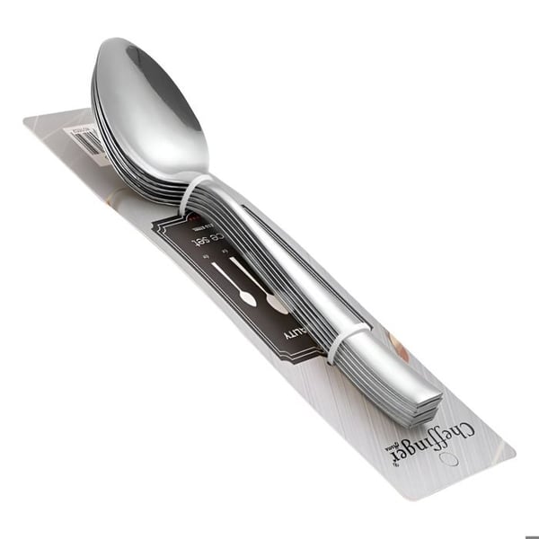 Soppskedar - CHEFFINGER - Set om 6 - Rostfritt Stål - 21.5cm - Silverfärgad