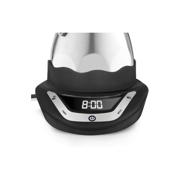 Elektrisk italiensk kaffemaskine - BIALETTI - MOKA TIMER - 3 kopper - 120 ml - Rustfrit stål