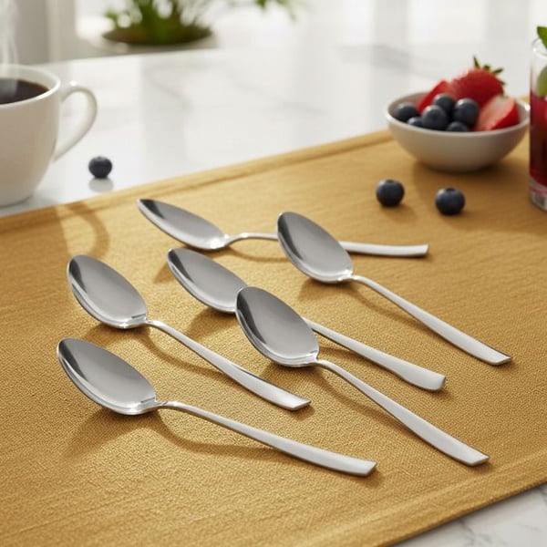 Soppskedar - CHEFFINGER - Set om 6 - Rostfritt Stål - 21.5cm - Silverfärgad
