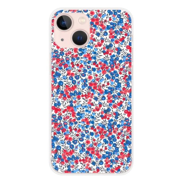 1001Coques - Silikonfodral kompatibelt med Apple iPhone 13 Mini - Liberty Wiltshire blå mönster - Originaldesign tryckt i Frankrike