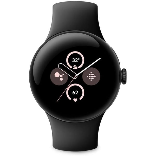 Smartklocka - GOOGLE - Pixel Watch 2 - Matt svart aluminium - Sportarmband svart - 4G LTE