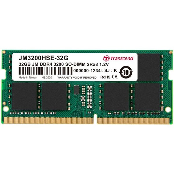 Minnesmodul för bärbar PC - Transcend - JetRam JM3200HSE-32G - DDR4 - 3200 MHz - 32 GB