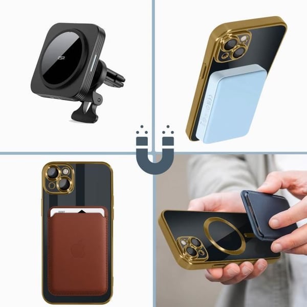 Coque - Apple - iPhone 14 Plus - Silikon - Guld - Kompatibel med MagSafe