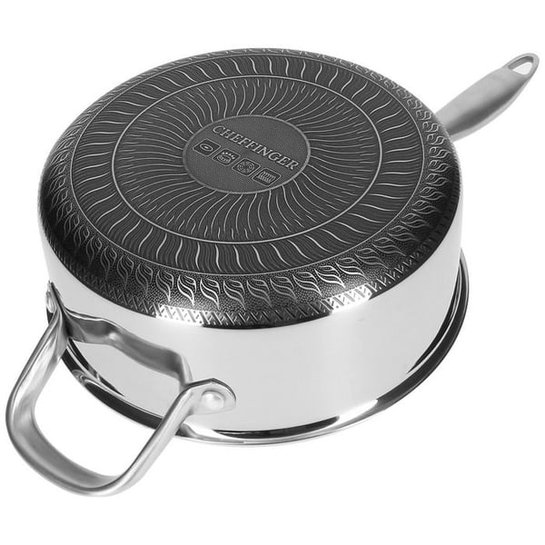 Gratinform 24cm - CHEFFINGER - Non-stick - Rostfritt stål 18/10 - Glaslock - Induktionskompatibel