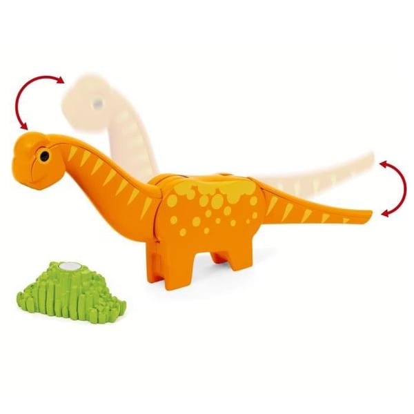 Circuit Dinosaure - Täydellinen Setti 12 Osaa - Paristoton Leikki - Dino Mukana - Puinen Junarata - BRIO World