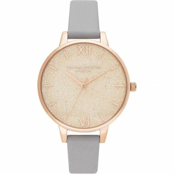 Klocka - Olivia Burton - OB16GD45 - Grå Läder - Analog - Vintage