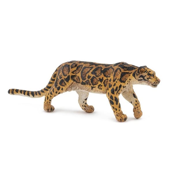 Figur - PAPO - Nebulös panter - Handmålad - Ultra realistisk - 4.2 x 13 x 2.1 cm