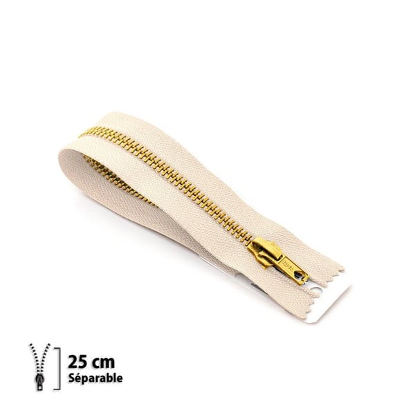Dragkedja Z19 - mässing separerbar 6mm - 25 cm - 7119410025