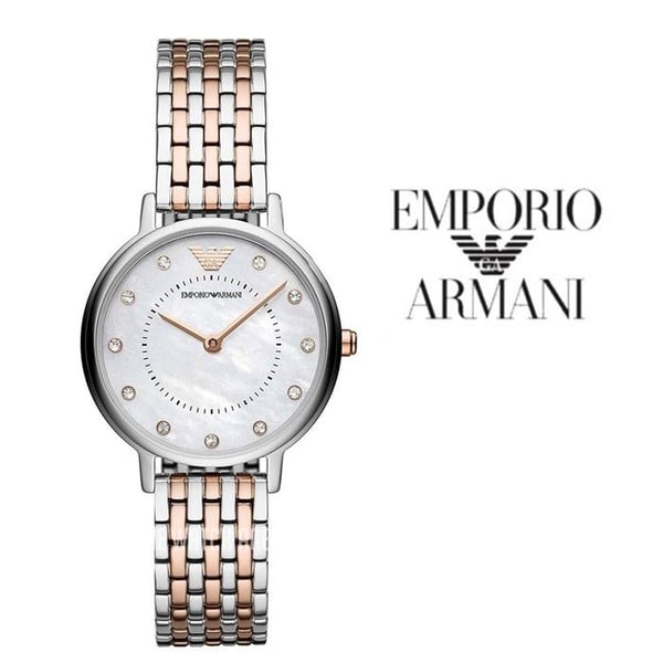 Klocka - Emporio Armani - AR11094 - Kvarts - Rostfritt stål - 28 mm - Flerfärgad