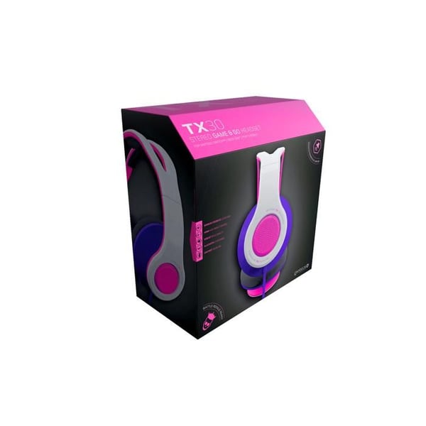 Gioteck - Game & Go TX30 Rosa Stereo Headset för Switch, PS5, PS4, Xbox Series, Xbox One och Mobil- USED