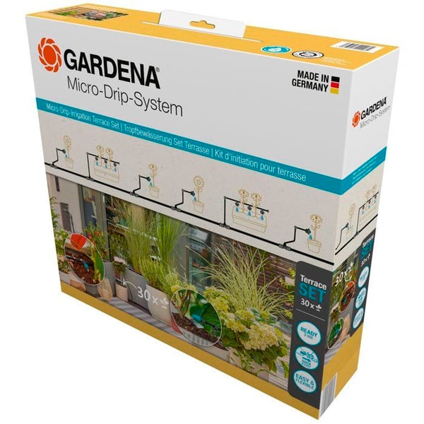 Vattningsstartkit - GARDENA - Terrass - Upp till 30 växter - Lätt installation