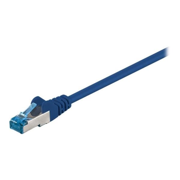 RJ-45-kopplingskabel (H) till RJ-45 (H) 10 m SFTP, PiMF CAT 6a halogenfri, blå formgjuten - goobay