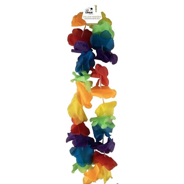 Hawaiiansk krans - LILLA CLOWN - LILLA CLOWN - Fluorescerande flerfärgad - Lätt - Idealisk för fester och utklädnader