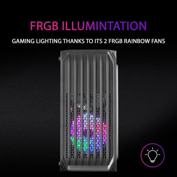 PC-kabinett Mini Tour Micro ATX - Mars Gaming - MC-S2 RGB - Glaspanel - Svart - En storlek