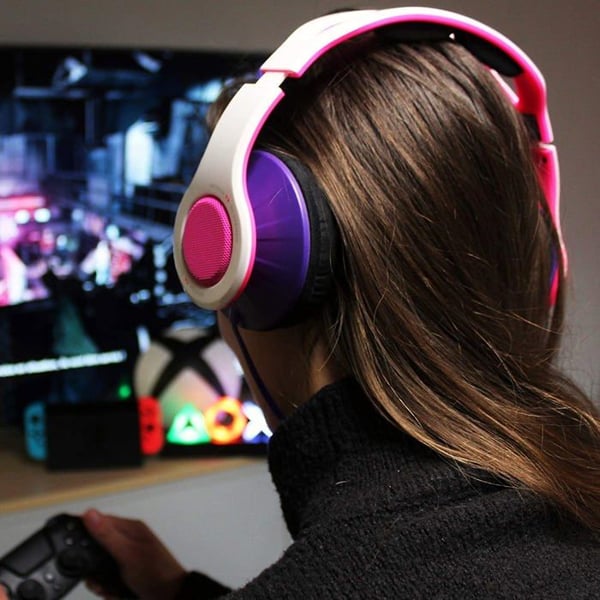 Gioteck - Game & Go TX30 Rosa Stereo Headset för Switch, PS5, PS4, Xbox Series, Xbox One och Mobil