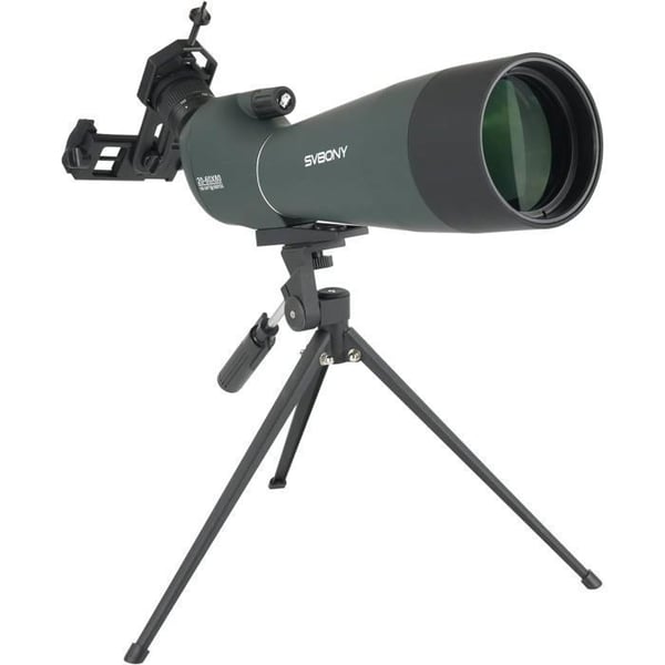 Svbony SV28 Kikkert 20-60x80, Zoom Kikkert Kraftfull med Stativ Telefonadapter, BAK4 Porro Prisma, för Bågskytte