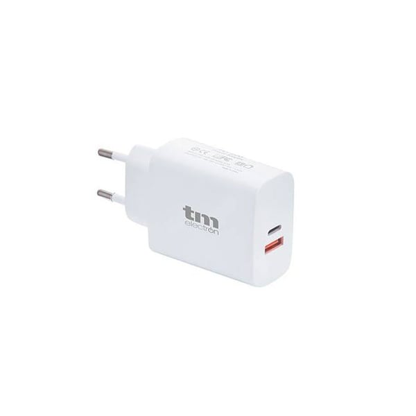 Väggladdare USB-C USB A - TM Electron - 2 USB-portar - 1 USB 2.0-port - 15.5W - 3.1A - Multicolour - 10x3x13 cm