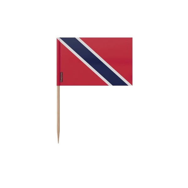 Tandpetare Trinidad och Tobago - 6.5 cm - 100 stycken - Klisterplast - Bambuspinna - Pixelforma