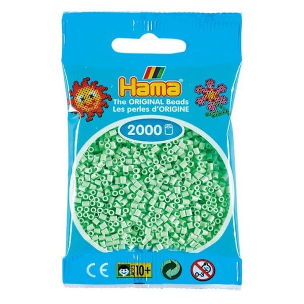Hama - 2 000 mini pärlor (små pärlor Ø2,5 mm) Pastellmint