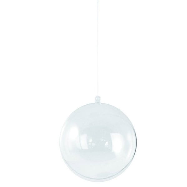 Plastkula, 2 st, 5cm ø, kristall