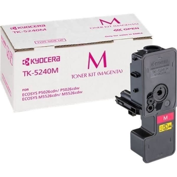 KYOCERA TK 5240M original magenta tonerkassett för ECOSYS M5526cdn, M5526cdw, P5026cdn, P5026cdw