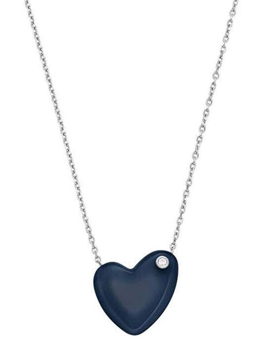 Romantiskt halsband i stål Sofia Sea Glass SKJ1802040