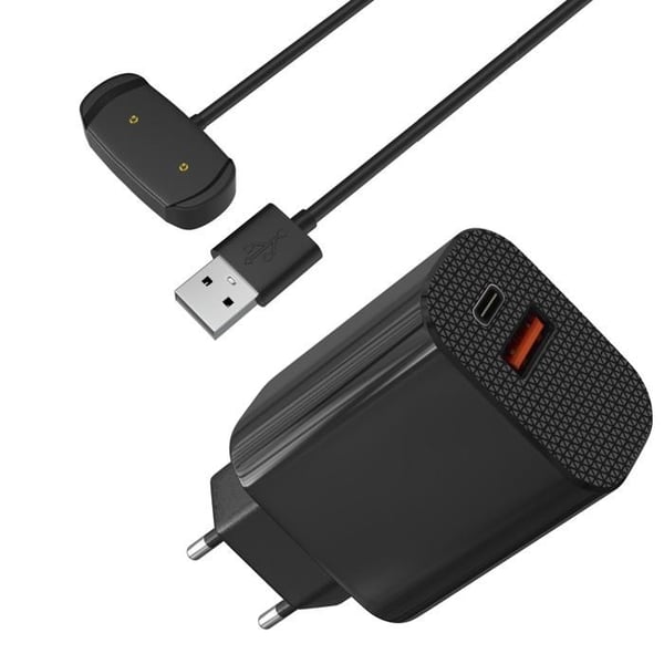 Laddare 12W + Kabel Kompatibel med Amazfit GTR 2/GTR 2e/GTS 2/GTS 2e/GTS 4 Mini/BIP U/T-Rex Pro/Pop/BIP 3 Phonillico®