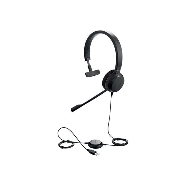 Hörlurar - JABRA - Evolve 20 Mono - Microsoft-certifierad - Passiv dämpning - USB