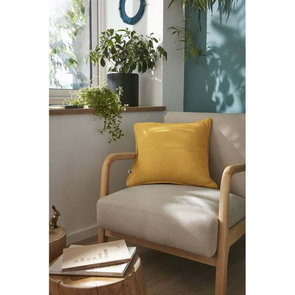 Avtagbart kuddfodral med piping "Gaïa" 45 x 45 cm "Gaze de Coton"