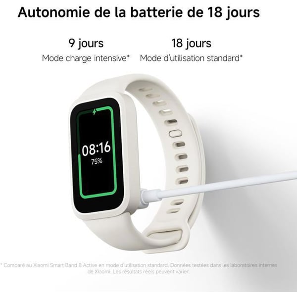XIAOMI Smart Band 9 Active Violet - Smartklocka - AMOLED-skärm - 21 dagars batteritid - Pulsmätare