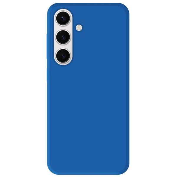 Siliconcase enfärgad matt blå kompatibel med Samsung Galaxy S24 Plus Galaxy S25 Plus