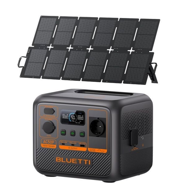 Kit BLUETTI Premium 50(AC50P) med Solpanel 220 W - 504Wh, Solgenerator 1x700W (1220 W Max.)