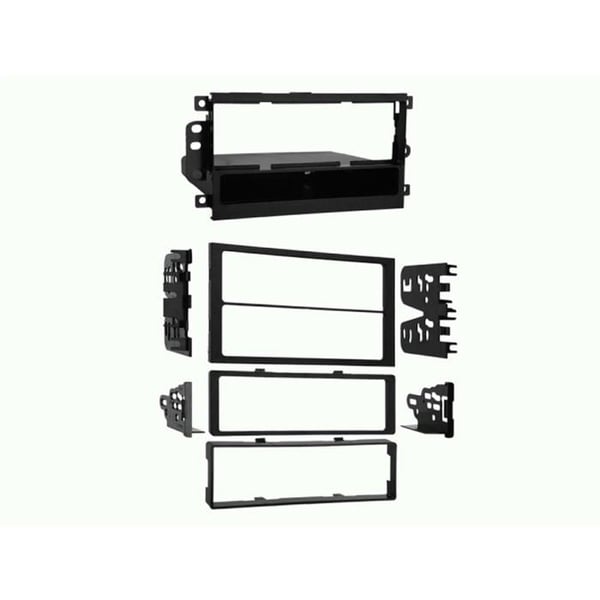2-DIN radiofront med förvaringsfack kompatibel med GM/Isuzu/Suzuki svart