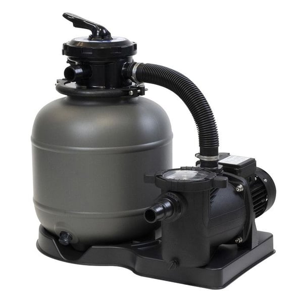 Grupp för utomhuspoolfiltrering - Pump + Sandfilter - Volym 20-25m3-6 m3/h - Effekt 400W - Edenéa