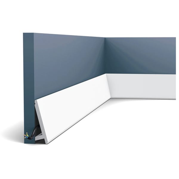 Orac Decor Sockel SX179 MODERN DIAGONAL Dekorativ list modern design vit 2m.