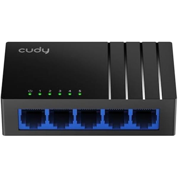 Netværksswitch - CUDY - GS105D - 5 Gigabit RJ45-porte - Plug and Play - Energibesparelse