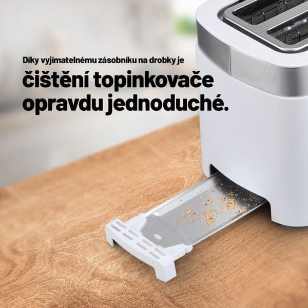Brödrost - Tonneller - T17WS - 2 skivor - 930 W - Silverfärgad rostfritt stål