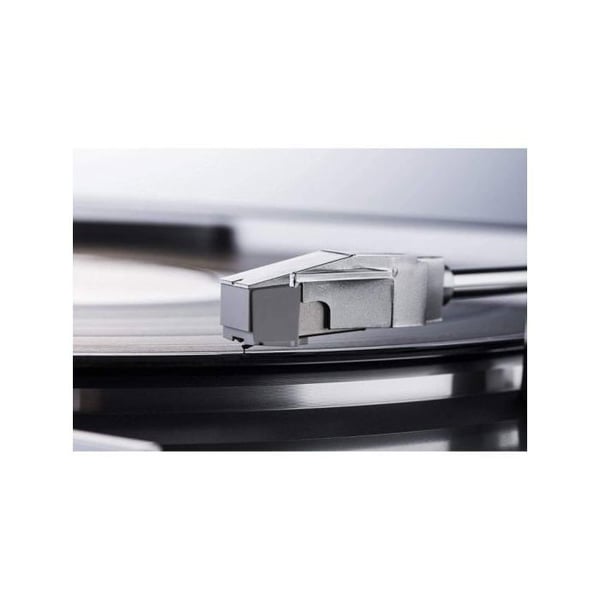 Denon DP-29F automatisk vinyl skivspelare med PHONO förförstärkare/korrigerare - Grå - 33/45 rpm