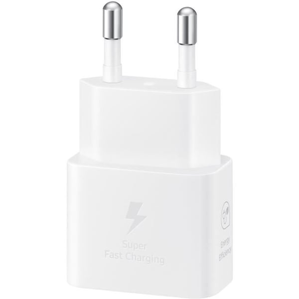 Samsung mobiltelefon laddare 25W nätladdare Med USBC kabel Vit