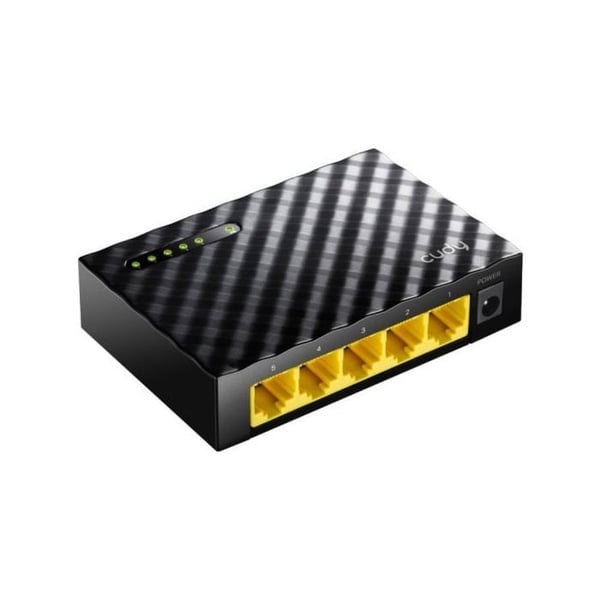Netværksswitch - CUDY - GS105D - 5 Gigabit RJ45-porte - Plug and Play - Energibesparelse