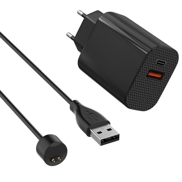 Laddare 12W + Kabel Kompatibel med Xiaomi Mi Band 7/Mi Band 6/Mi Band 5 - Laddning Klocka Phonillico®