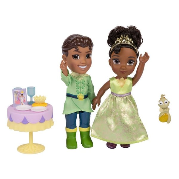 Docka - JAKKS PACIFIC - Tiana och Naveen - 30 cm - 11 artikulationspunkter - Exceptionella detaljer