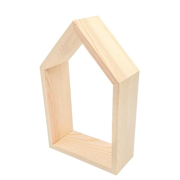MégaCréa DIY - Träram hus 14 x 22 x 6 cm
