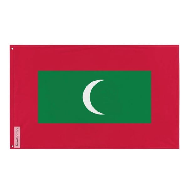 Maldivernas flagga – 96 x 144 cm – Hållbar polyester – 2 metalöglor – Inomhus / Utomhus – Pixelforma